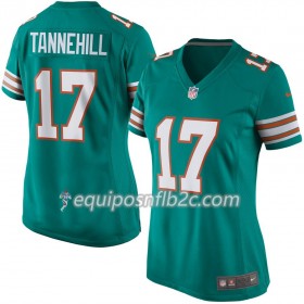 Camiseta Mujer NFL Miami Dolphins Ryan Tannehill 17 Nike Aqua 